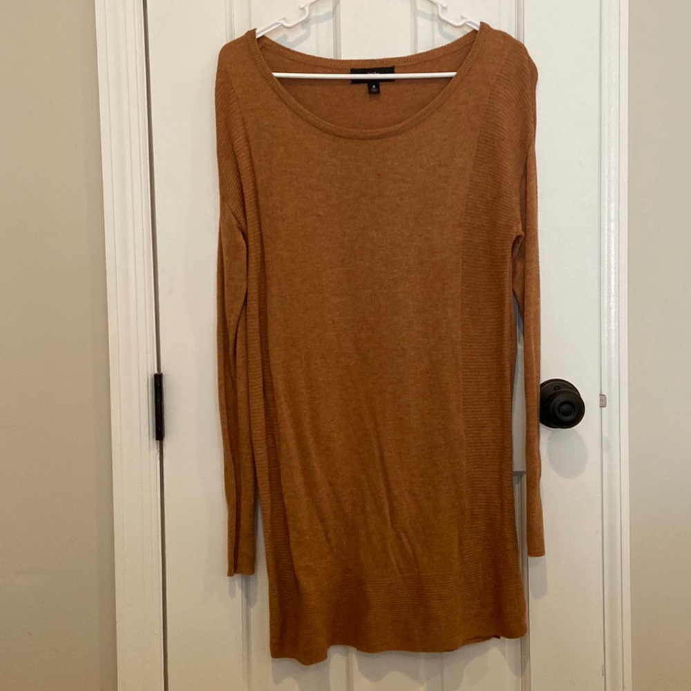 Brown sweater dress
